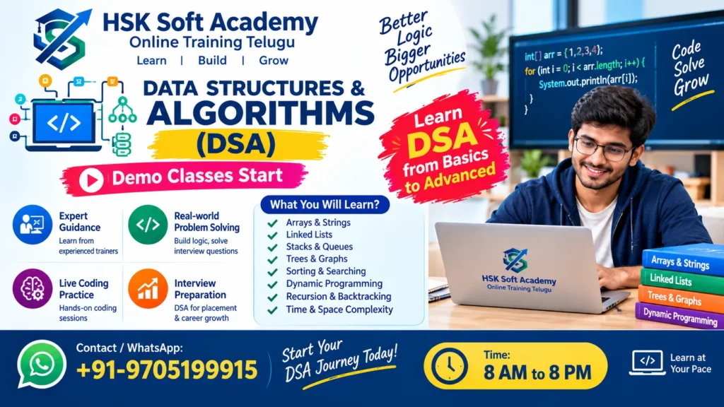 C programming and Data Structures and Algorithms course at HSK SoftAcademy